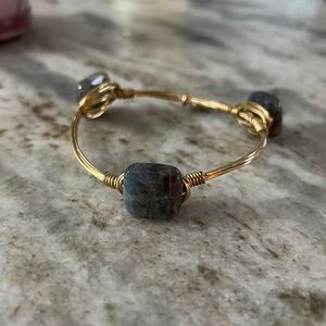 Bourbon and Boweties Small Faceted Gray Stone